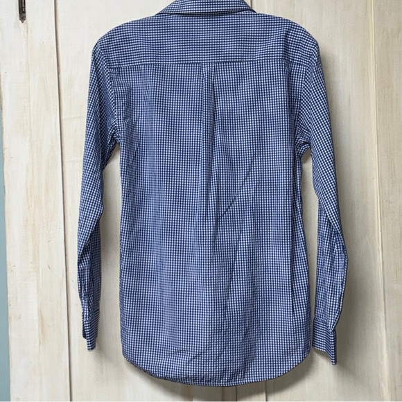 Kids Blue Checkered Button Down Shirt - Picture 2 of 4